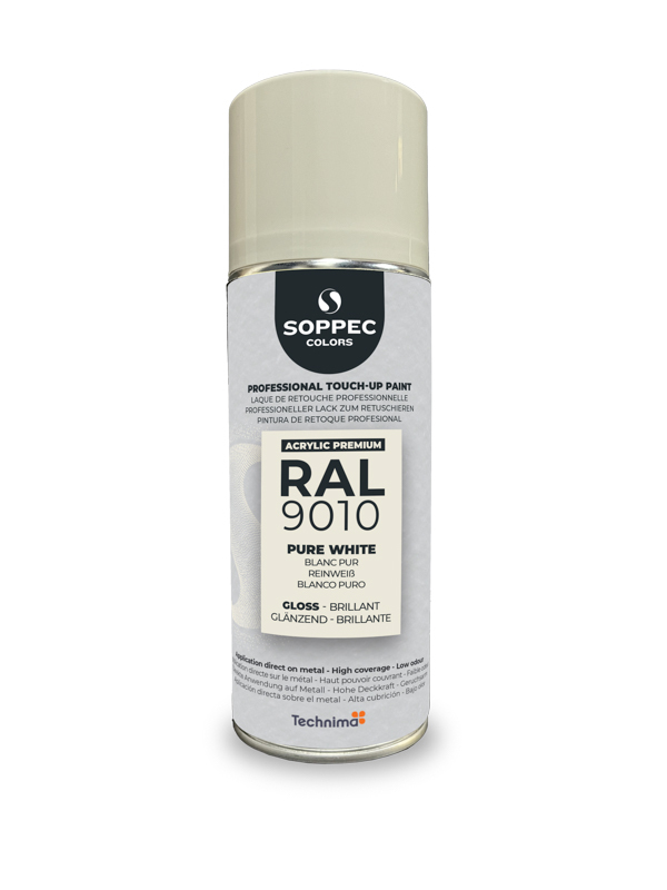 SOPPEC ACRYL PREMIUM RAL9010 BRILLANT 400ML (blanc pur) - SOPPEC - 424135