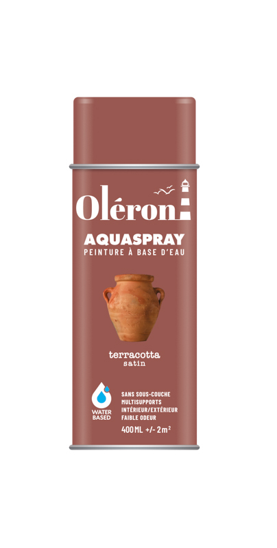 BOMBE DE DECORATION AQUASPRAY TERRACOTTA SATINE 400ML OLERON 561004