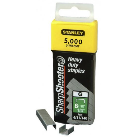 AGRAFES ACIER GALVA STANLEY 8MM TYPE G BOITE DE 5000 - 1TRA7055T