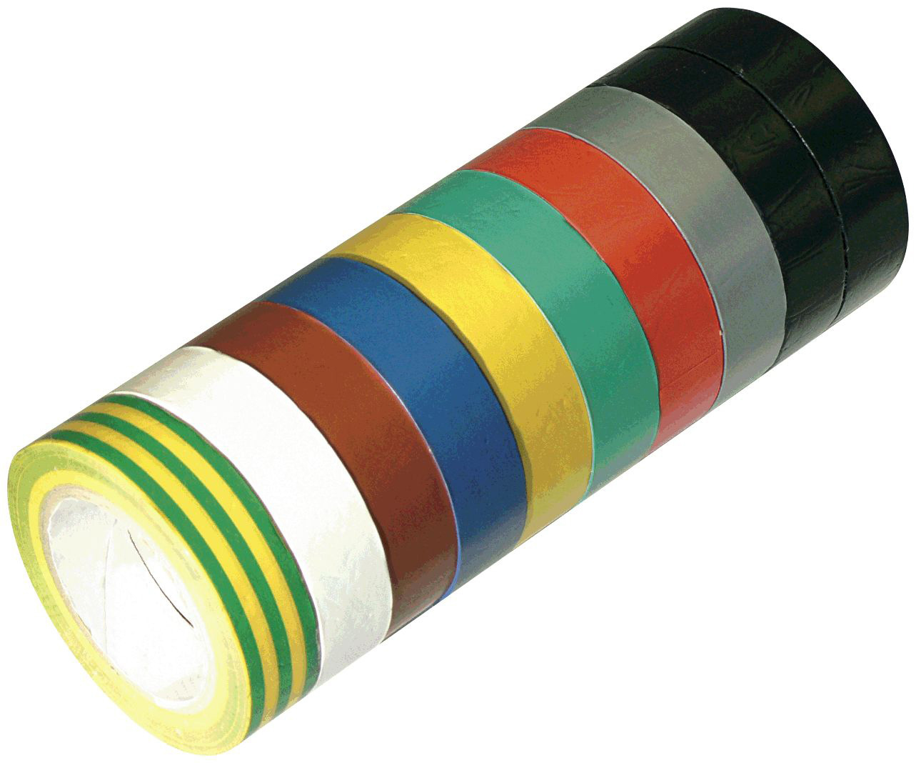 LOT DE 10 ROULEAUX PVC ADHESIFS MULTICOLORES TALIAPLAST- 401041