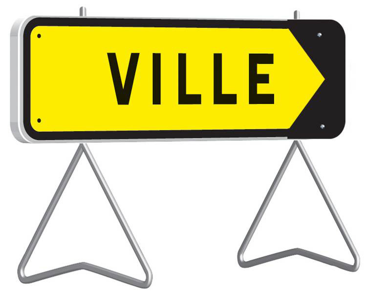 KD21a 1300X300 T1 DEVIATION VERS 'VILLE' FLECH.AMOVIBLE TALIAPLAST - 526045