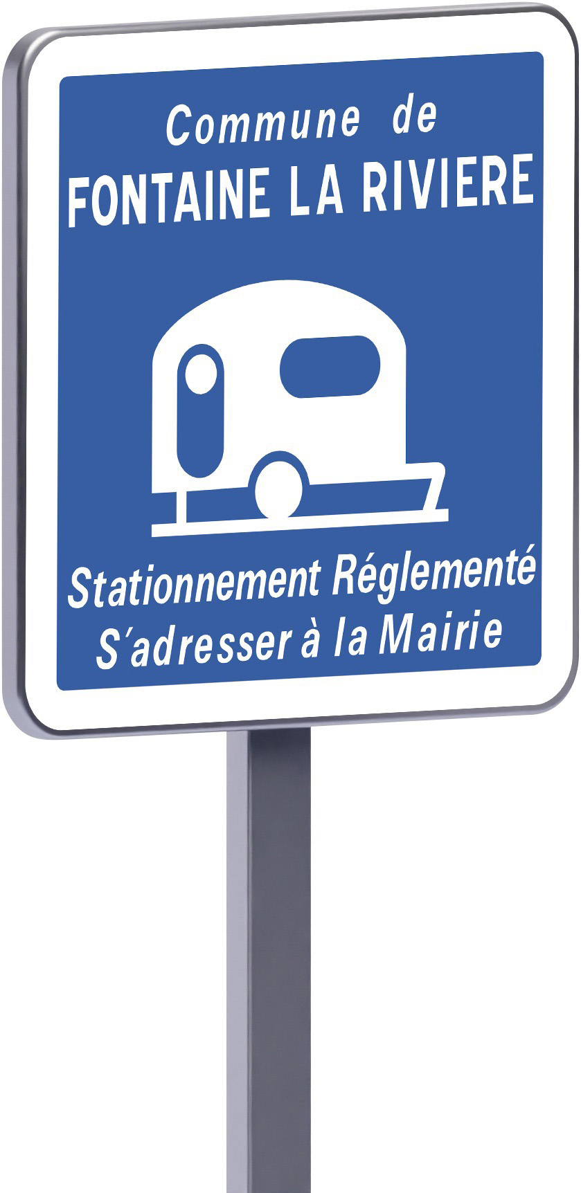 Panneau permanent C23 700x700 c2 stationnement réglementé pour les caravannes et autocaravanes TALIAPLAST - 528214