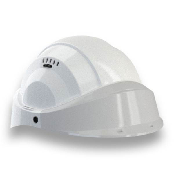 CASQUE 'ORIZON' BLANC VISIERE GRISE TALIAPLAST - 563518