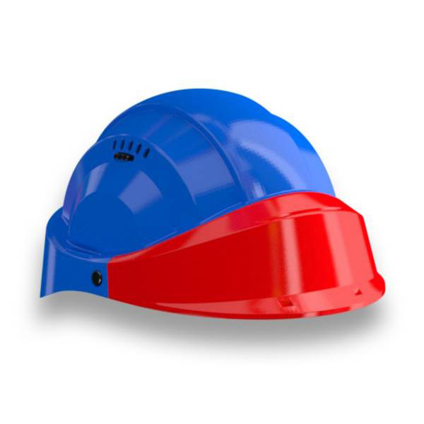 CASQUE 'ORIZON' BLEU VISIERE ROUGE TALIAPLAST - 563546