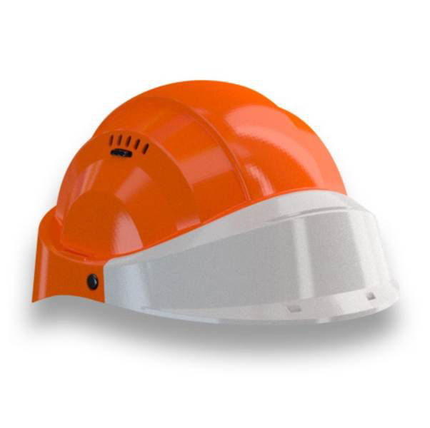 CASQUE 'ORIZON' ORANGE VISIERE GRISE TALIAPLAST - 563558