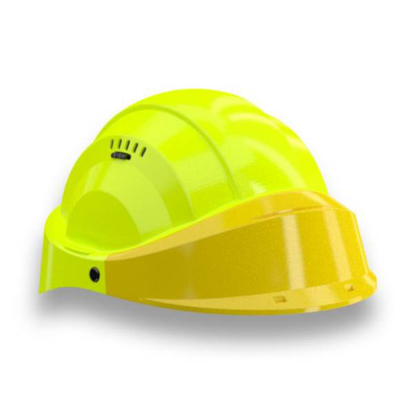 CASQUE 'ORIZON' FLUO JAUNE VISIERE JAUNE TALIAPLAST - 563572