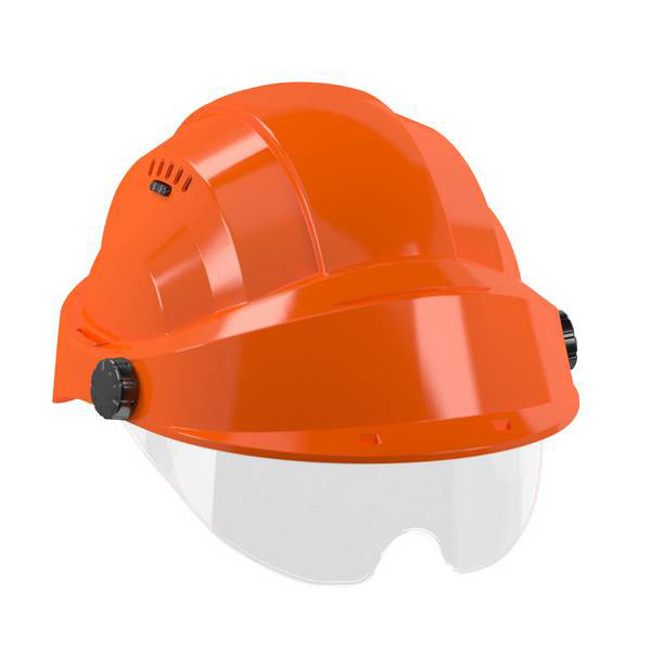 CASQUE 'ORIZON' ORANGE VISIERE ORANGE AVEC LUNETTE TALIAPLAST - 563755