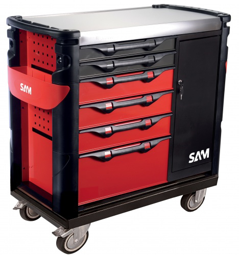 Servante 41 - xxl 6 tiroirs - avec armoire- passage de voie SAM OUTILLAGE - 416AXEZPV
