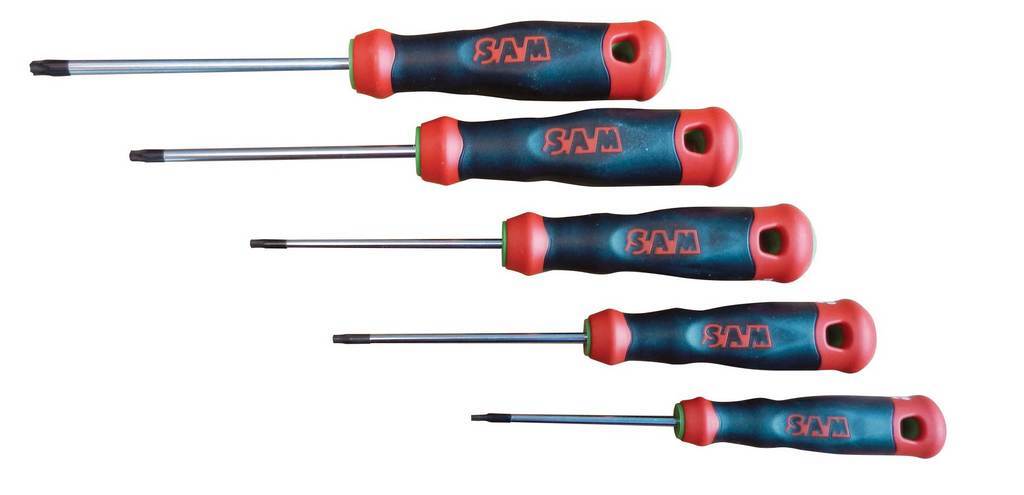 TOURNEVIS S1 TORX JEU DE 5 SAM OUTILLAGE - TXJ5