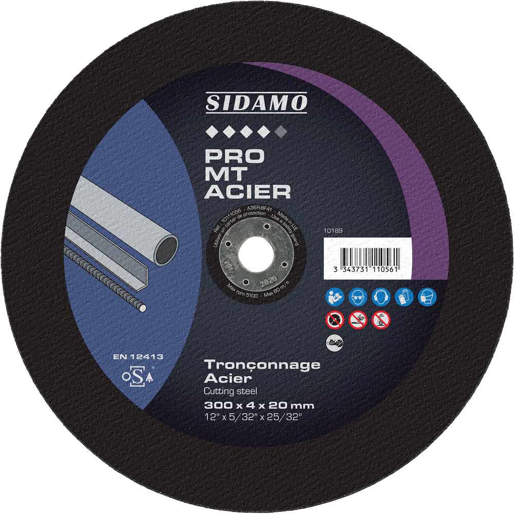 DISQ. TRONC PRO MT ACIER D.300 x 4 x 20 SIDAMO - 10111056