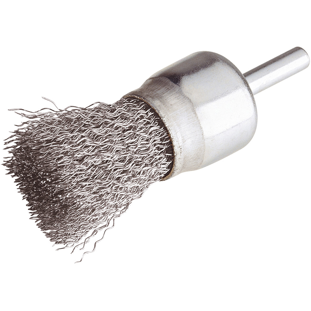 BROSSE PINCEAU SUR TIGE 6MM D.25 FILS ONDULES INOX SIDAMO - 10314016