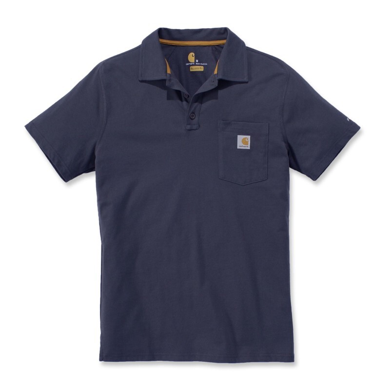 POLO DELMONT À POCHE FORCE COTTON Bleu - 412 - CARHARTT - 103569