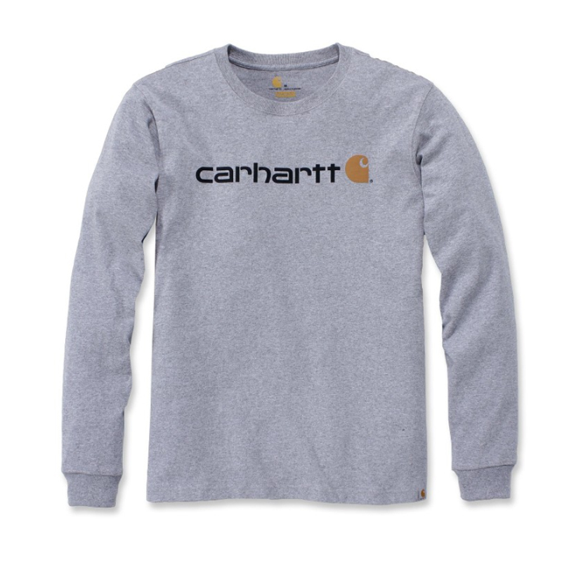 T-shirt Core Logo Manches Longues Gris HGY - CARHARTT - 104107