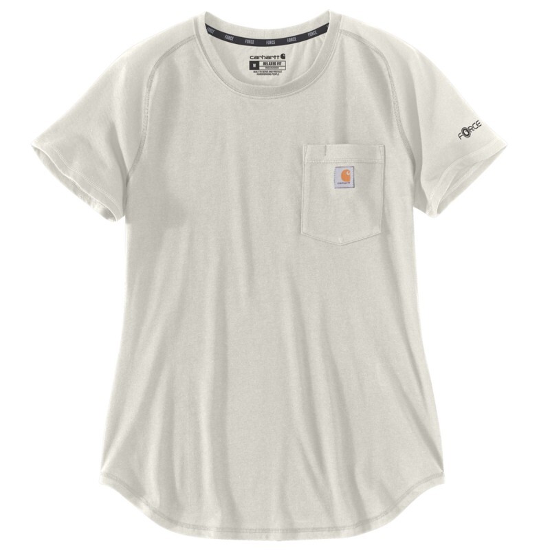 T-shirt Femme mi-lourd Manches Courtes POCKET Blanc - W03 - CARHARTT - 105415