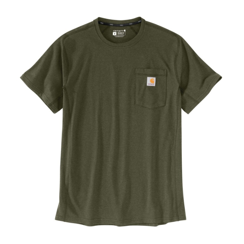 T-shirt Force Flex Pocket Manches Longues Vert - G73 - CARHARTT - 104617