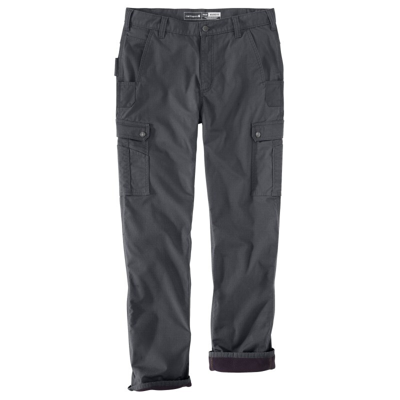 PANTALON DE TRAVAIL CARGO RIPSTOP DOUBLÉ EN POLAIRE Gris - 029 - CARHARTT - 105491