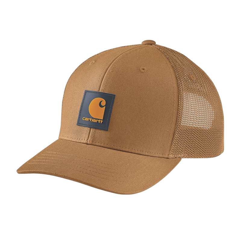 Casquette avec patch logo en maille sergée Marron B65 - CARHARTT - 105216