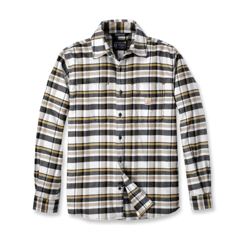 Chemise à carreaux à manches longues en flanelle Blanc W03 - CARHARTT - 106352