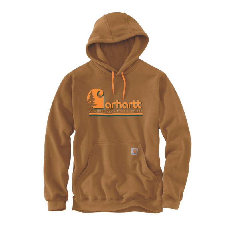 Sweat Snow Graphic à capuche Marron BRN - CARHARTT - 106498