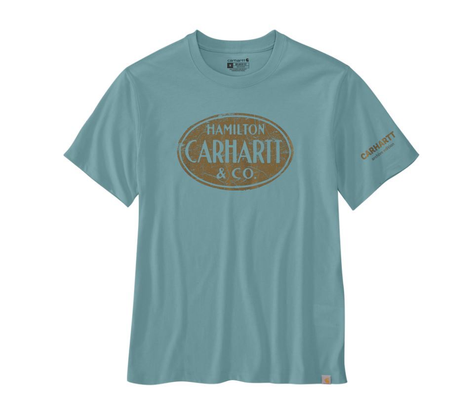 T-shirt Hamilton Graphic Manches Courtes - Bleu HL0 - CARHARTT - 106774