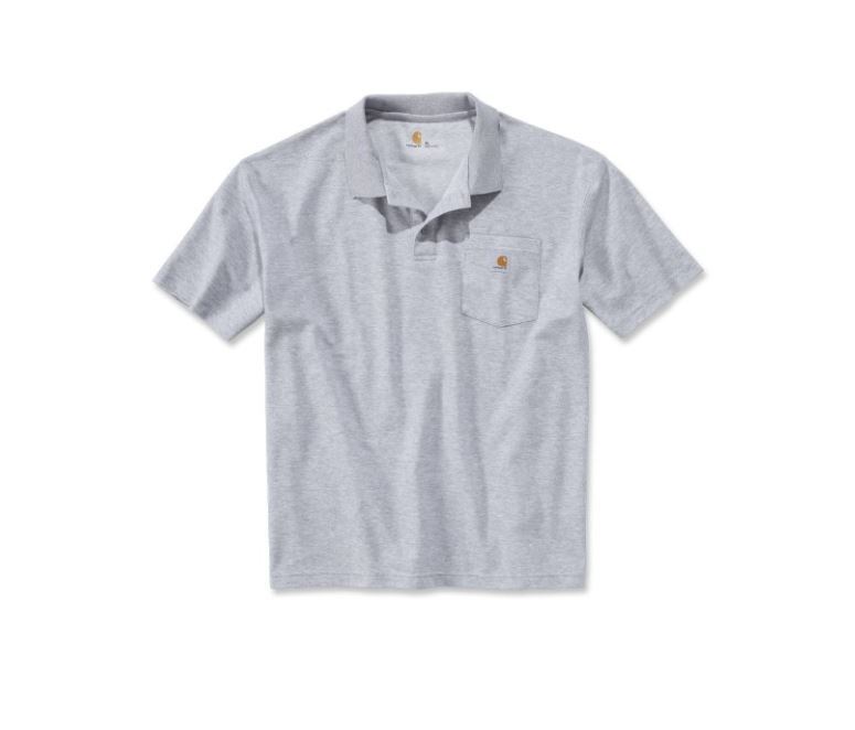 POLO avec poche et manches courtes - Gris HGY - CARHARTT - K570