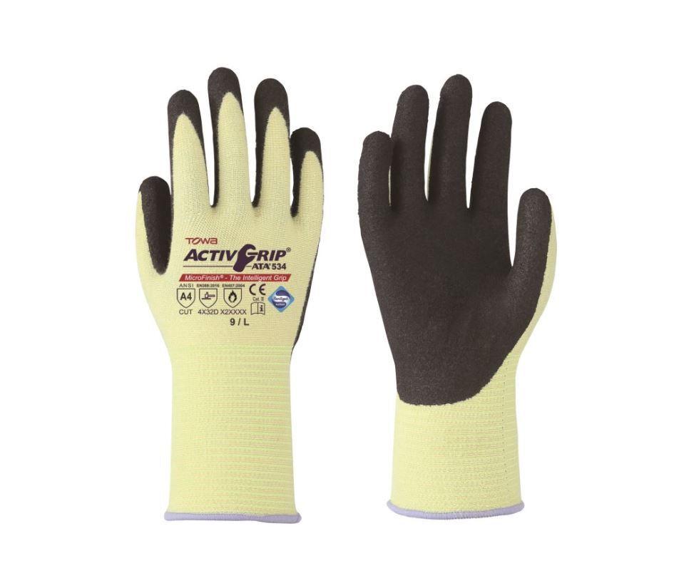 Gant Activ Grip ATA - Blanc/Jaune YEL - TOWA - AG534