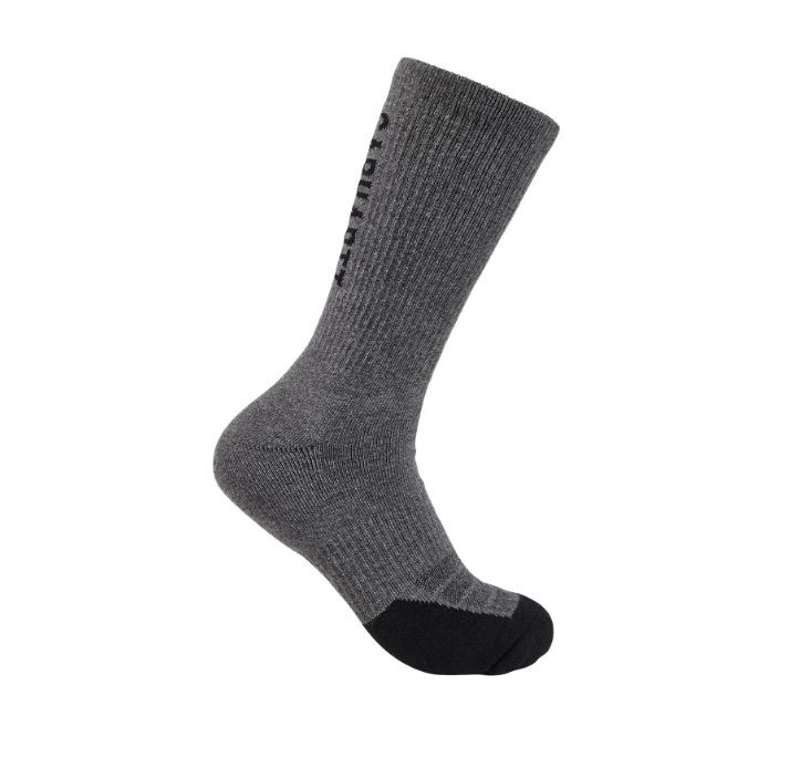 Chaussettes hautes MIDWEIGHT LOGO CREW (3PAIRES) Gris - CARHARTT -  SC9913M