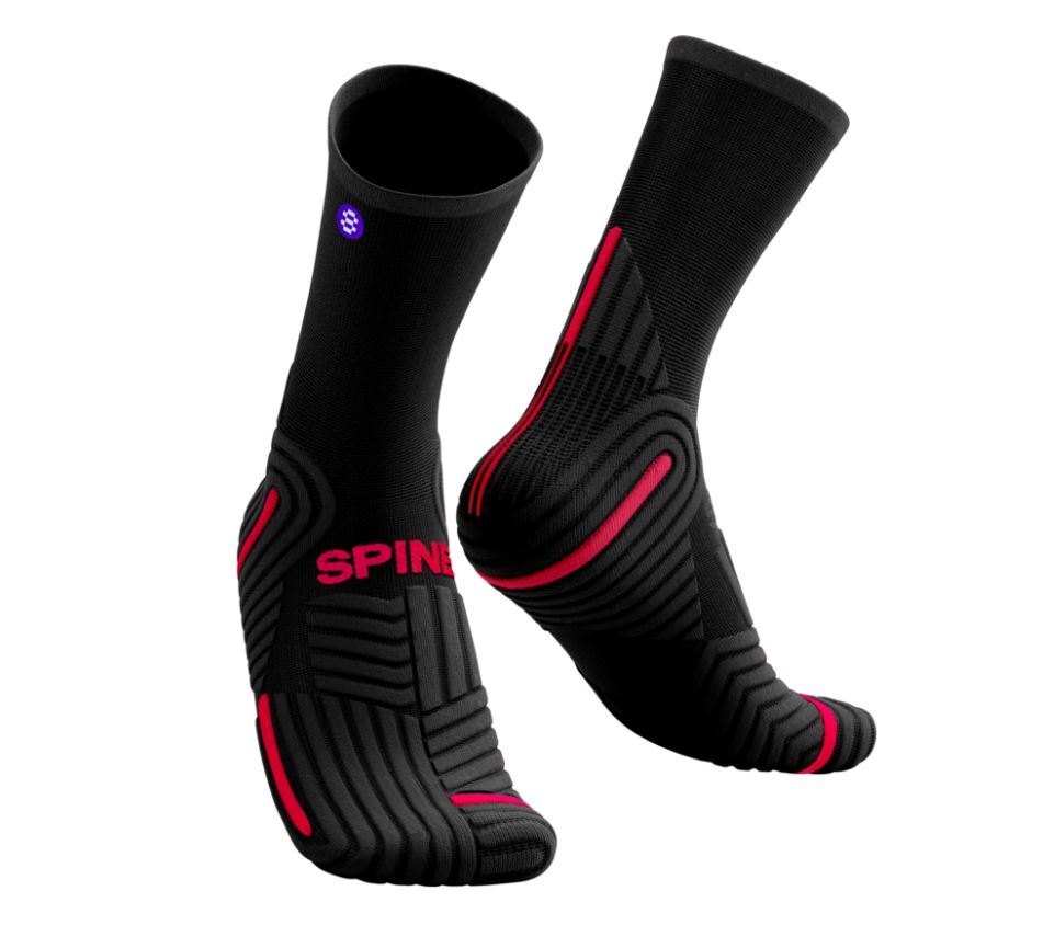 Chaussettes FR Pro coupe courte Noir/Rouge BLR - SPINE - FRSKSPROSC