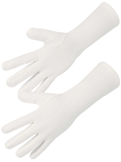 Gant coton Interlock blanchi avec ourlet Longueur 35 cm - SINGER - JB13512