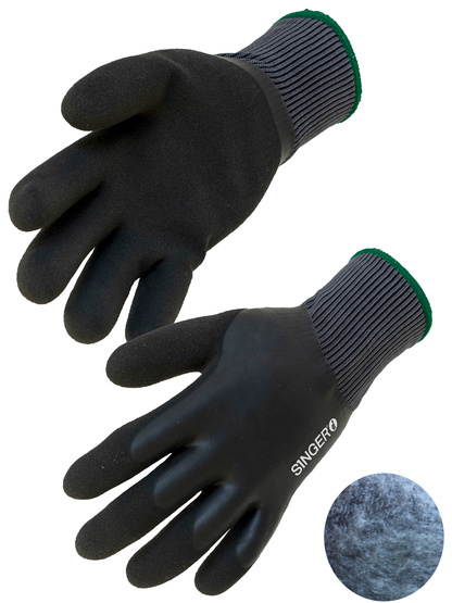 Gants nylon enduits latex double coucheDoublé acrylique- SINGER - LAT57