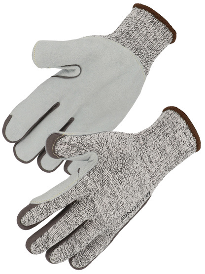 Gants coupure empiècement en croûte de cuir - SINGER - PHDCUT