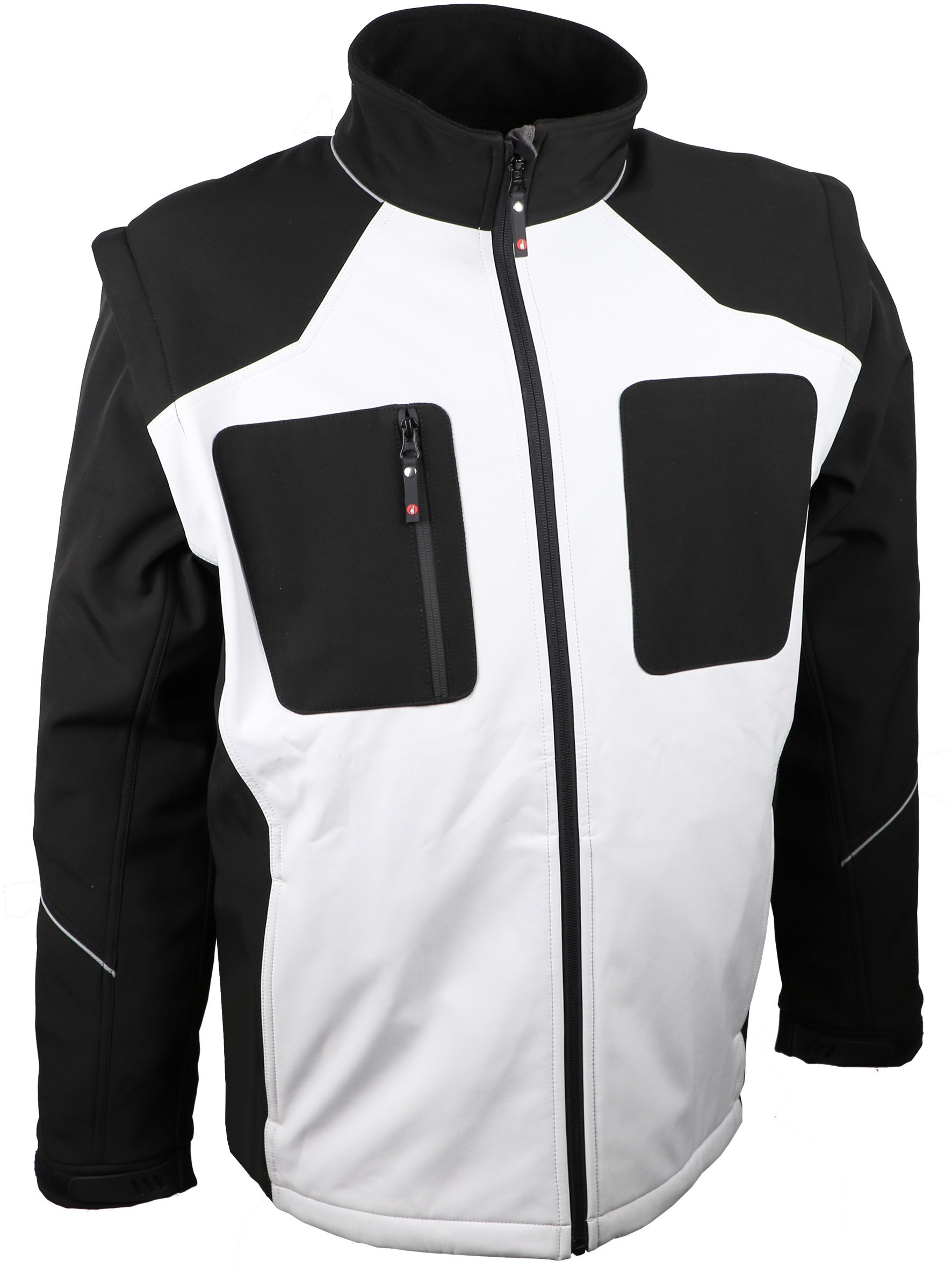 Veste Softshell manches amovibles en noir et blanc - SINGER - VANGOG