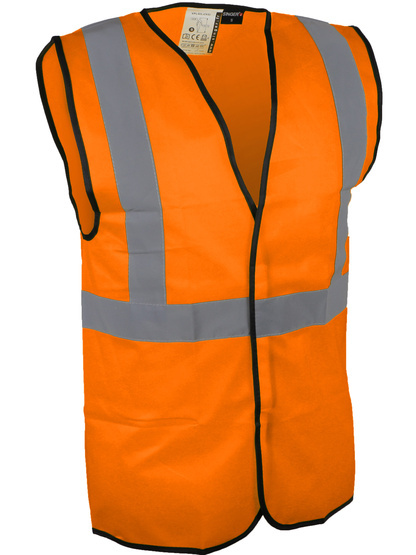 Gilet haute visibilité orange avec fermeture auto-agrippante - SINGER - VPLGILO