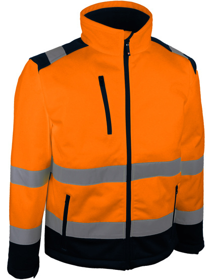 Veste Softshell haute visibilité orange coupe-vent - SINGER - VULCO