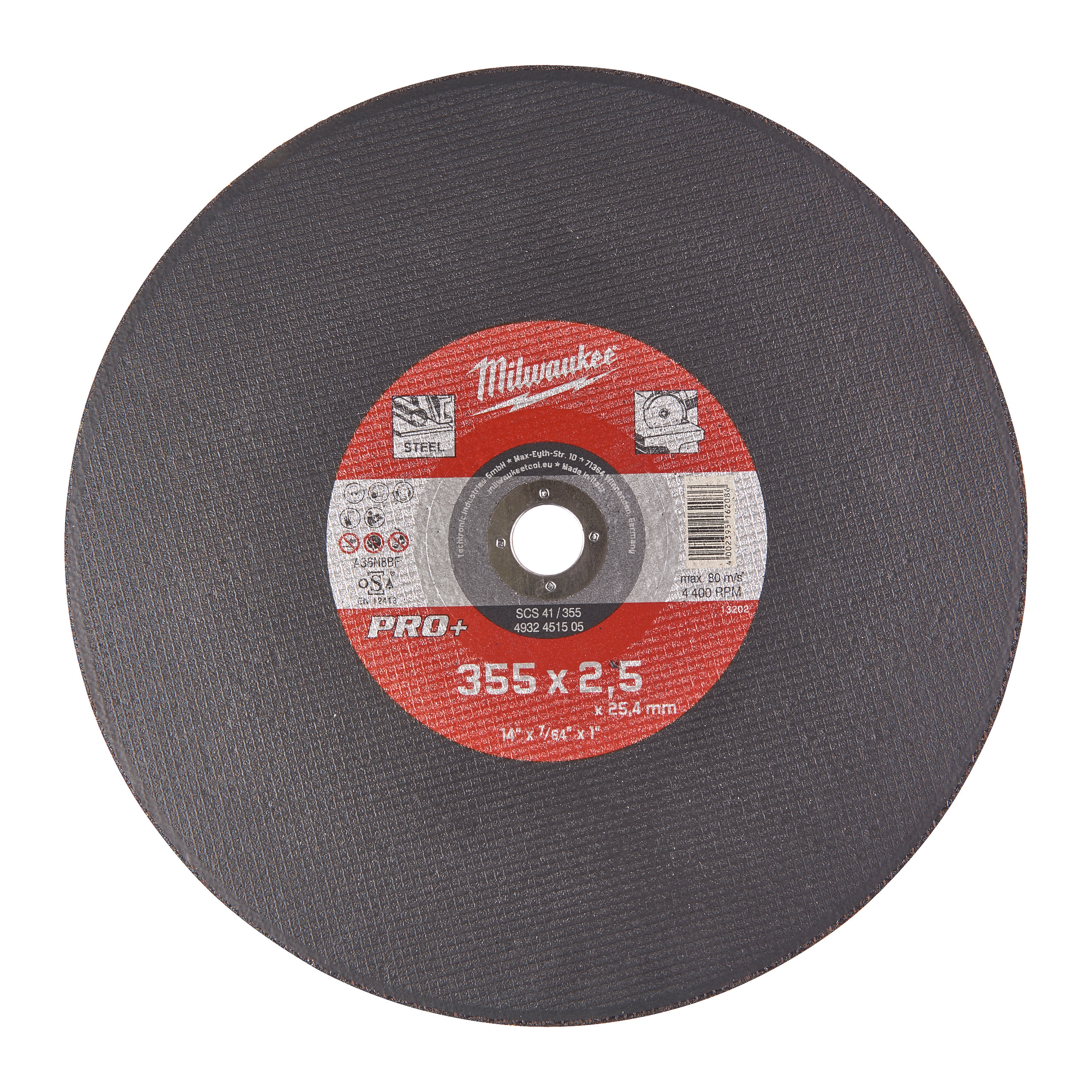 DISQUE TRONC 355MM ÉPAIS 2,5 MM PRO+ -1PC MILWAUKEE ACCESSOIRES - 4932451505