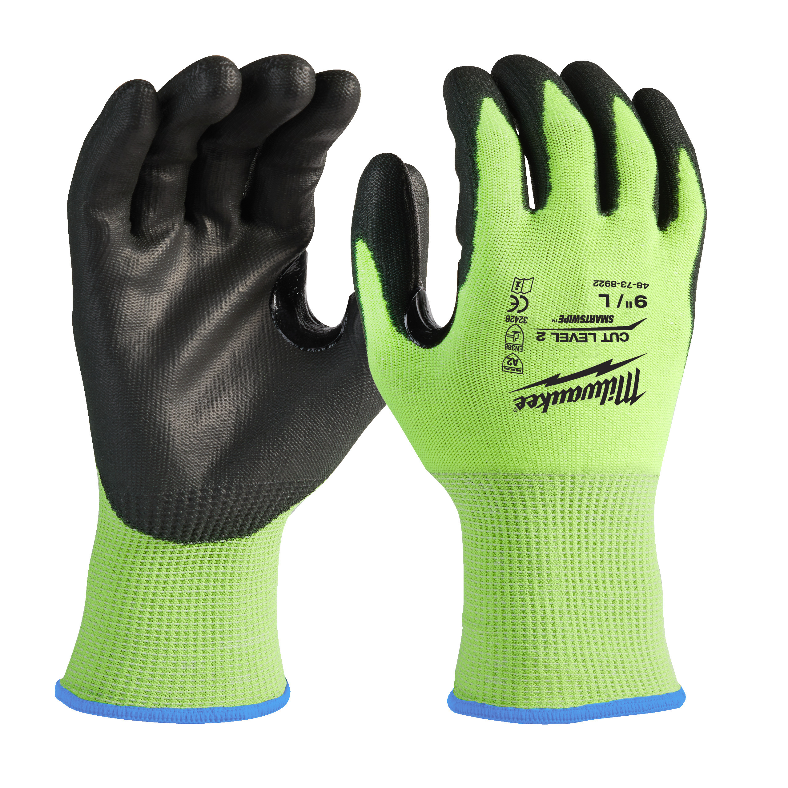 Gants haute visibilite & anti-coupure 2/b - m/8-1pc MILWAUKEE EPI - 4932479922