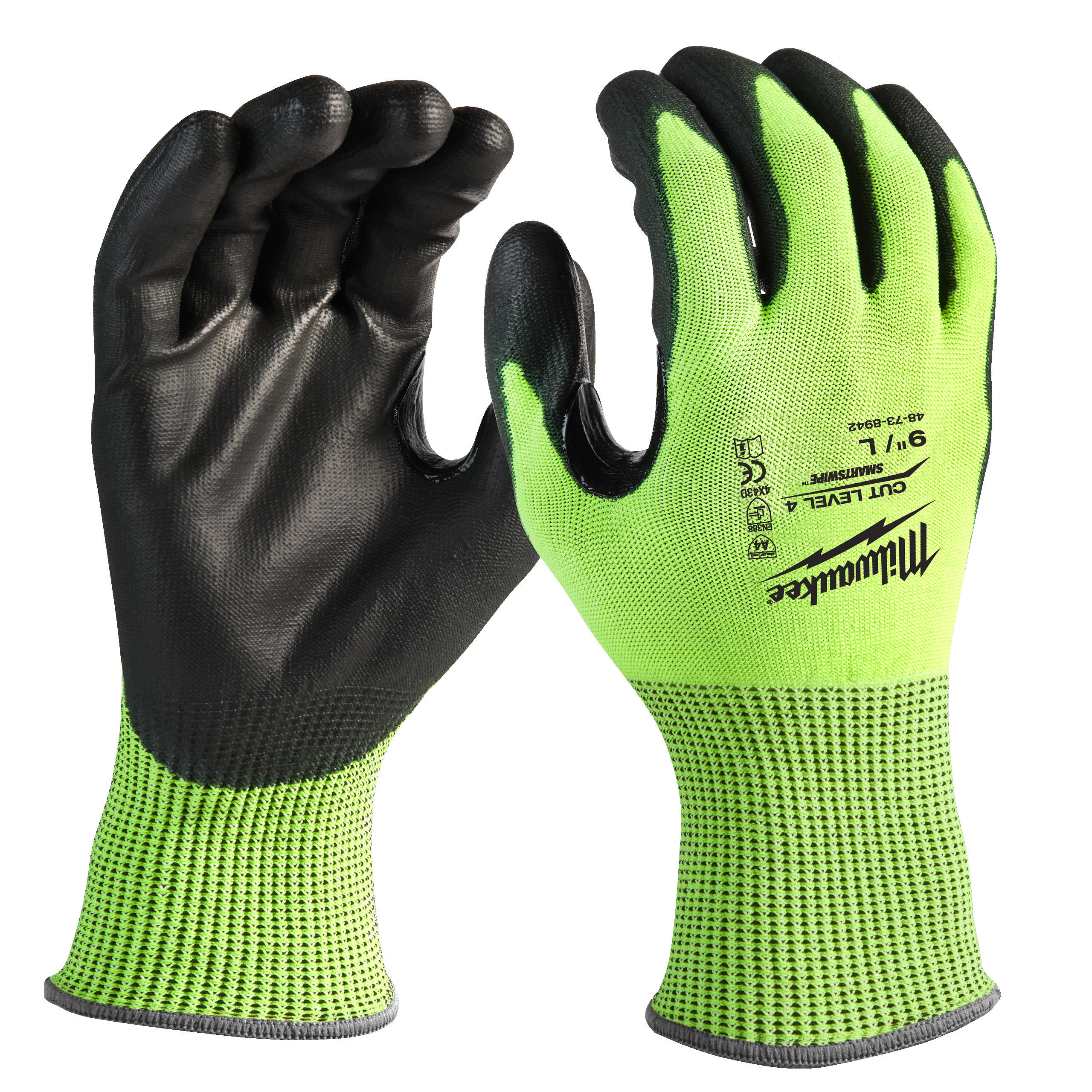 Gants haute visibilite & anti-coupure niveau 4/d - l/9-1pc MILWAUKEE EPI - 4932479928