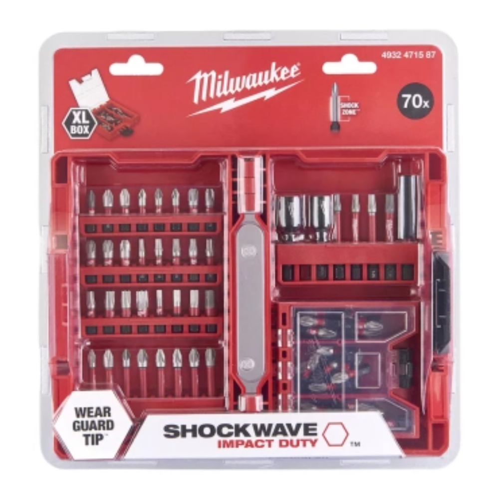 Set d'embouts Shockwave GEN 3 MILWAUKEE - 70 pièces - 4932492007