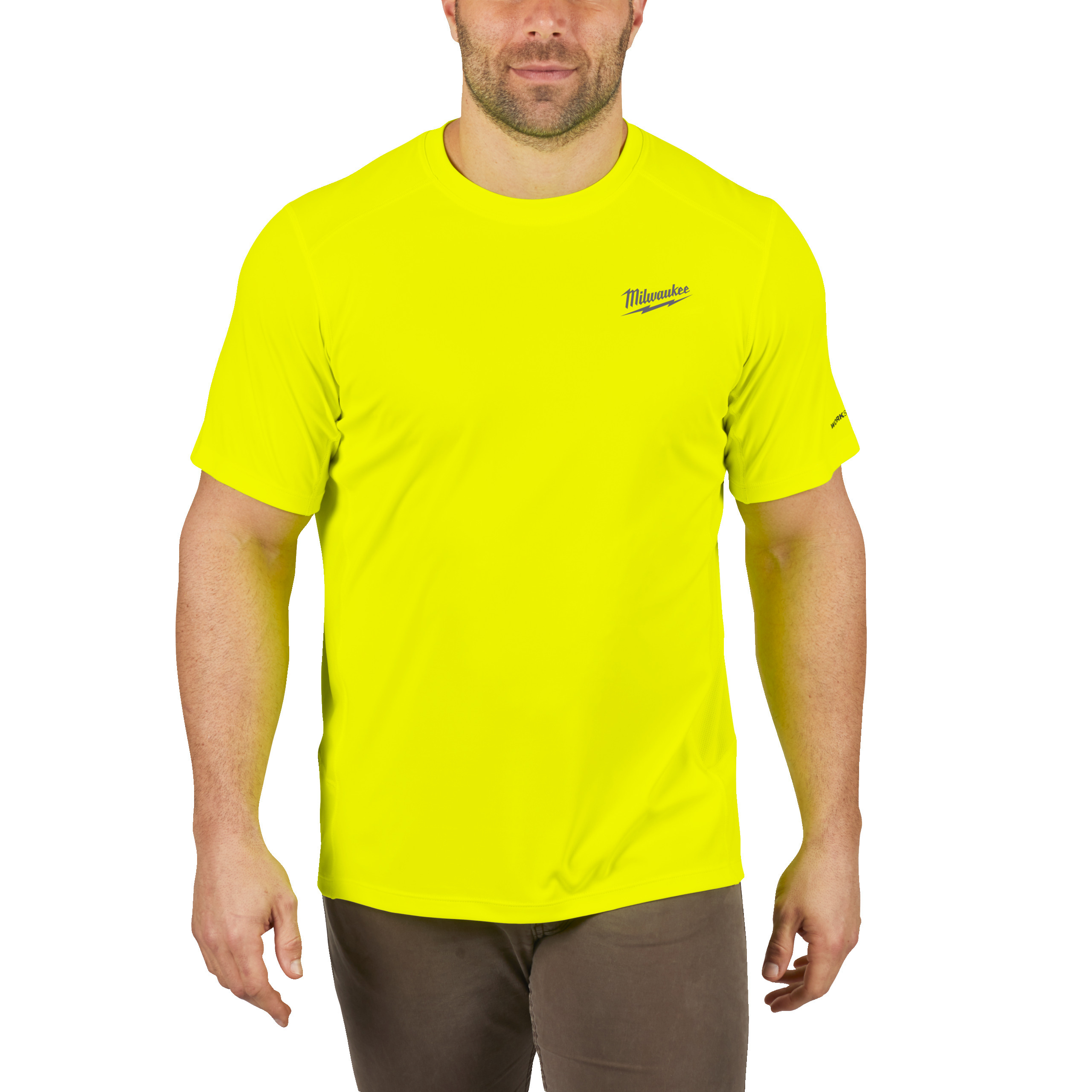 T-SHIRT WORKSKIN MANCHES-COURT JAUNE L. - Blister MILWAUKEE EPI - 4932493075