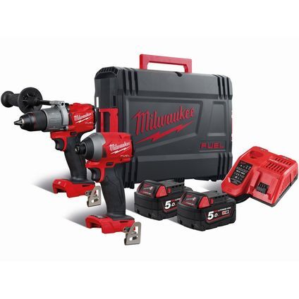 Pack perçeuse et visseuse à percussion MILWAUKEE M18 FPP2A2-502X - 4933464269