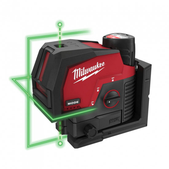 LASER VERT 2 LIGNES MILWAUKEE M12 AVEC APLOMB CLLP-301C 4933478100