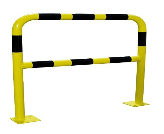Barrière de sécurité avec platine tube Ø40mm noir/jaune L 2000 x H1000 VISO - BAR420NJ