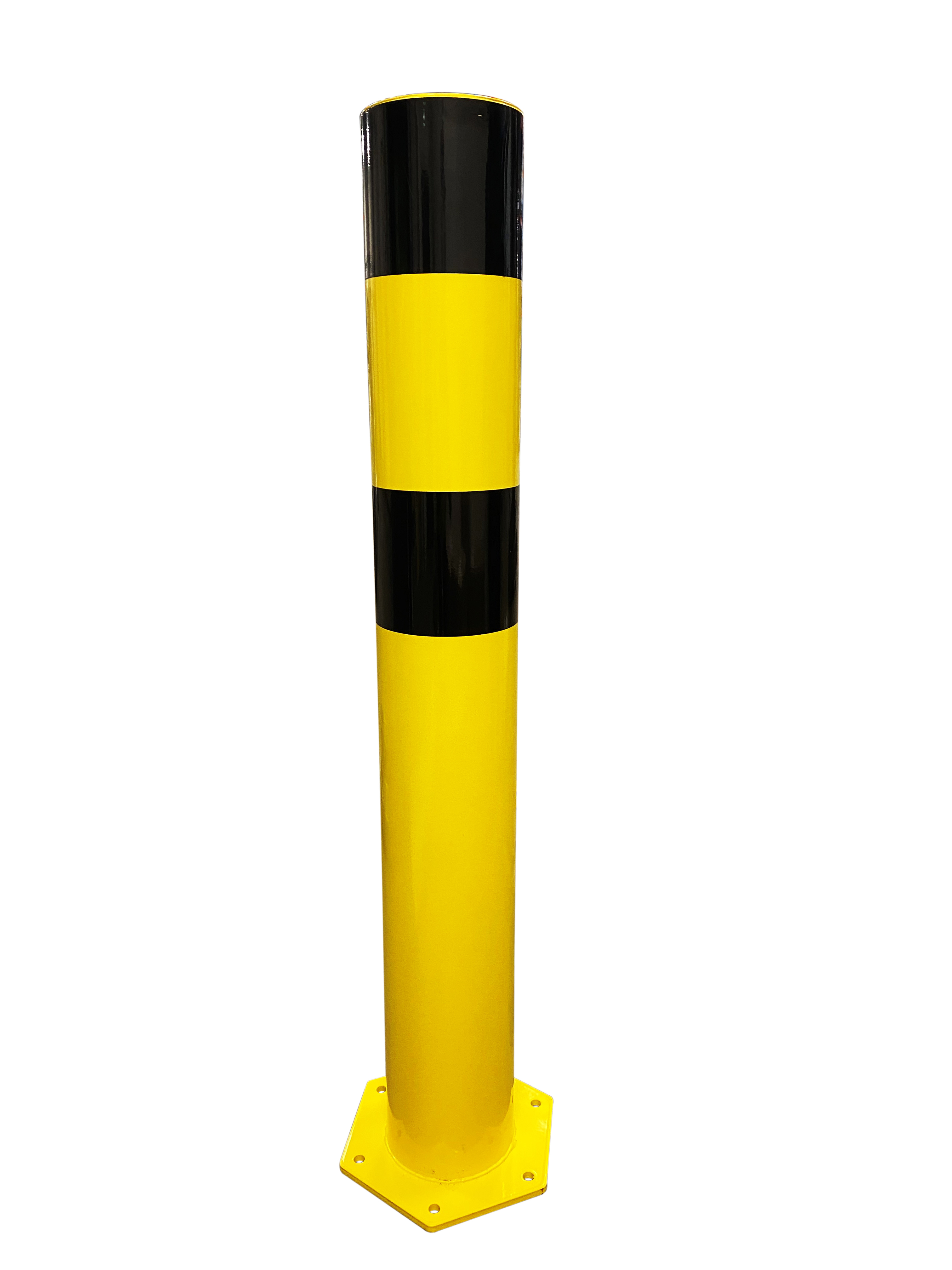Poteau de protection acier avec platine tube Ø159 mm noir/jaune  VISO - POT159NJ
