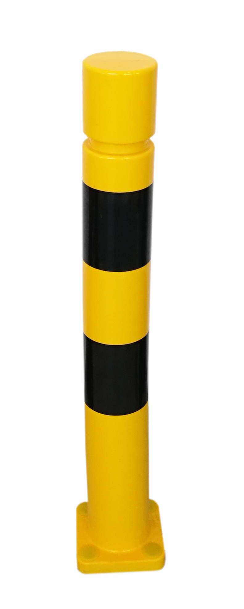 Poteau à mémoire de forme et platine noir/jaune  tête cylindrique VISO - TPX808CNJ