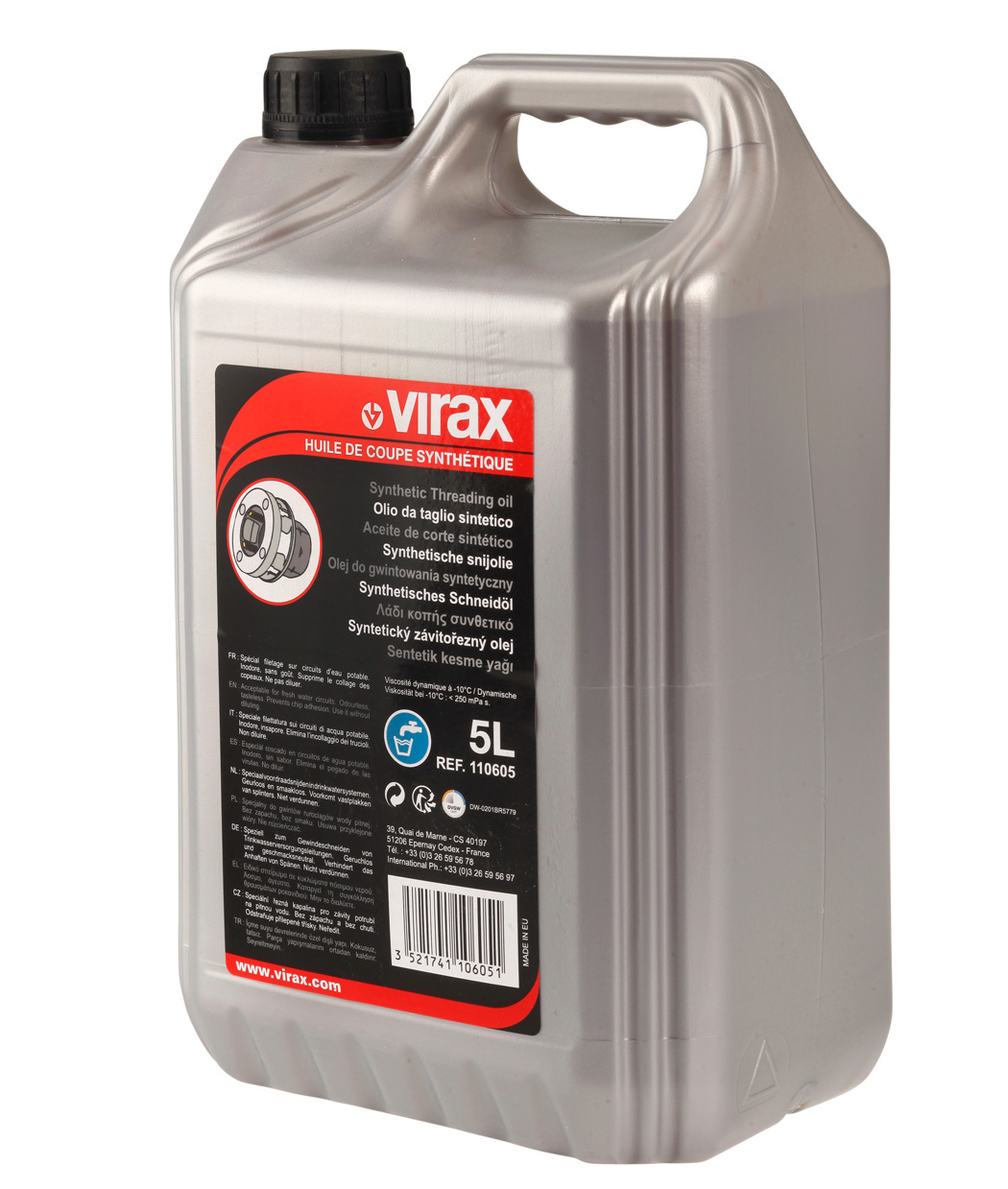 Huile de coupe synthetique - bidon 5 l VIRAX - 110605