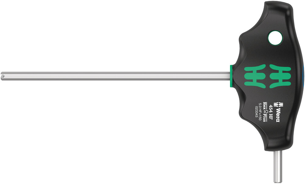 Tournevis hexagonal en T Hex-Plus avec fonction de retenue 454 Hex-Plus HF 5 x 150 mm WERA - 05023343001