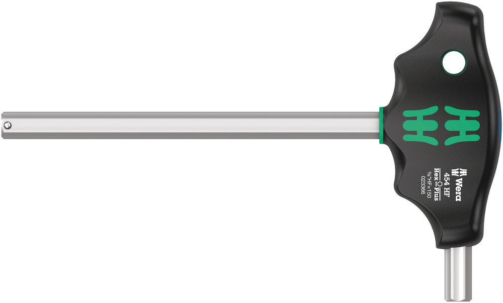 Tournevis hexagonal en T Hex-Plus avec fonction de retenue, système impérial 454 Hex-Plus HF 3/8