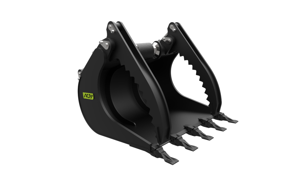 GODET GRIFFE OU GRAPPIN 600MM ACB REPRISE SUR AXES JCB 8025