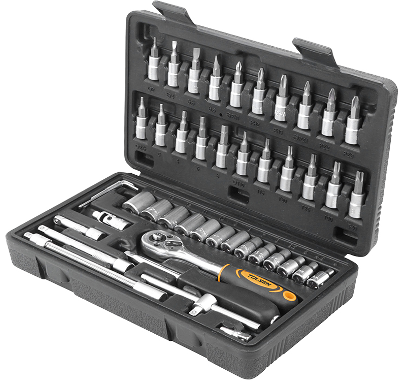 Coffret cliquet 1/4 46 pieces tolsen (15138) TOLSEN - 100099