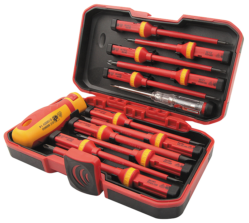 Kit 12 tournevis compact (38016) TOLSEN - 100268